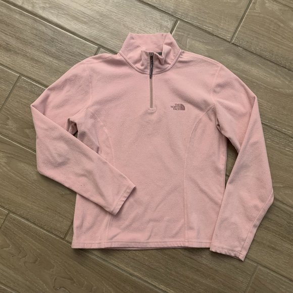 The North Face Sweaters - Womens The North Face TKA100 1/4 Zipped Fleece Size SM Pink